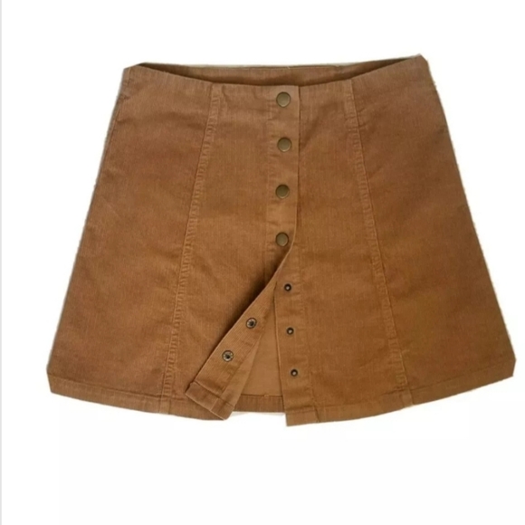 Vintage Mustard Gold Corduroy Short Skirt M/L - Picture 6 of 6